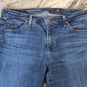 Ag Adriano Goldschmied Size 28P Mid-rise Stevie Capri Slim Straight Jeans